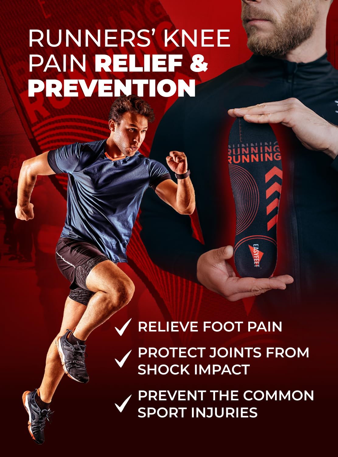 EASYFEET Kinergy arch-support insole delivers stable support for all-day wear