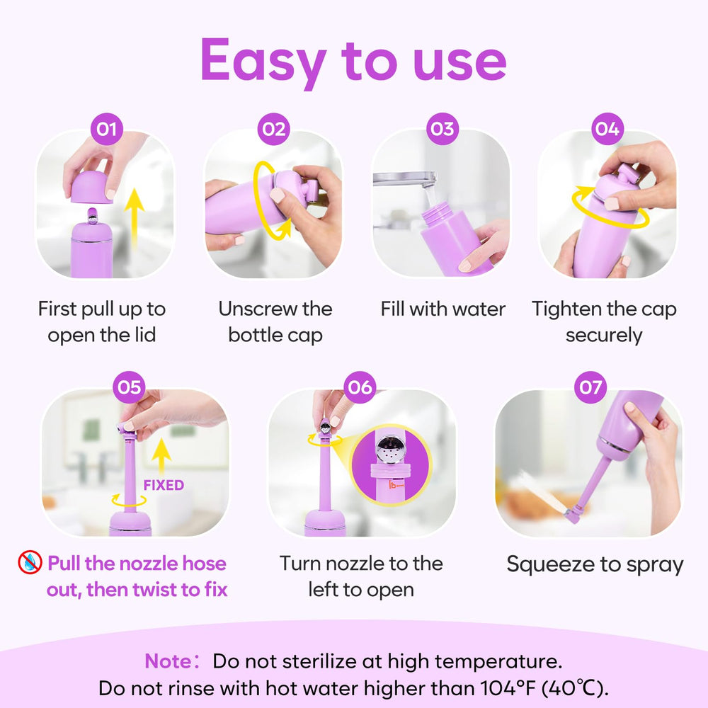 Easy@Home 380ml bottle capacity showcase for convenient on-the-go cleansing.