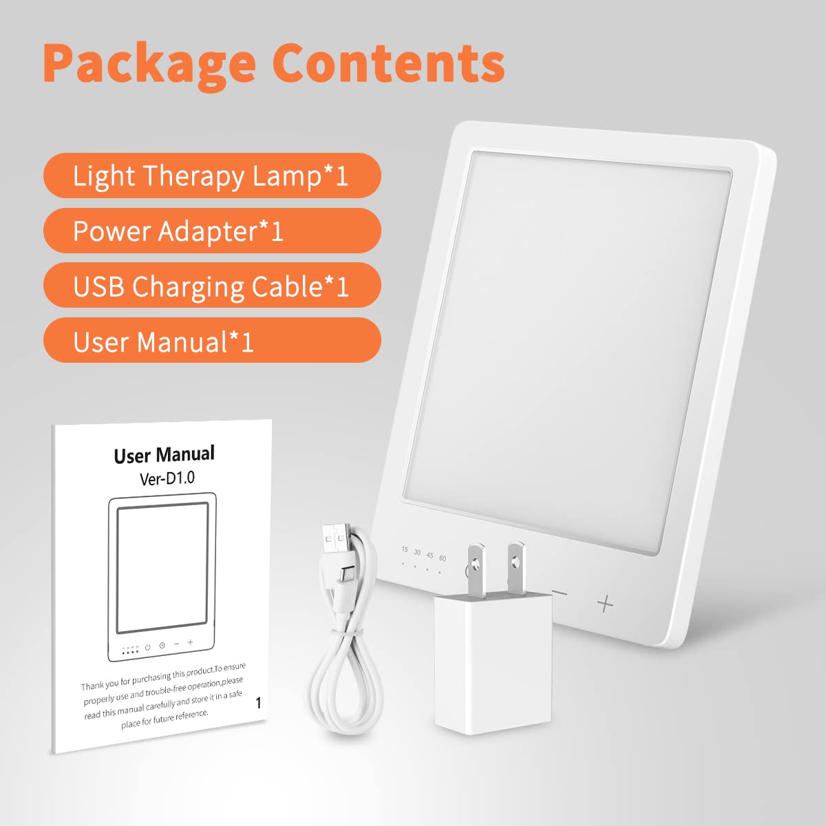 EasyHome Light Therapy Lamp travel-friendly design supports on-the-go lighting.
