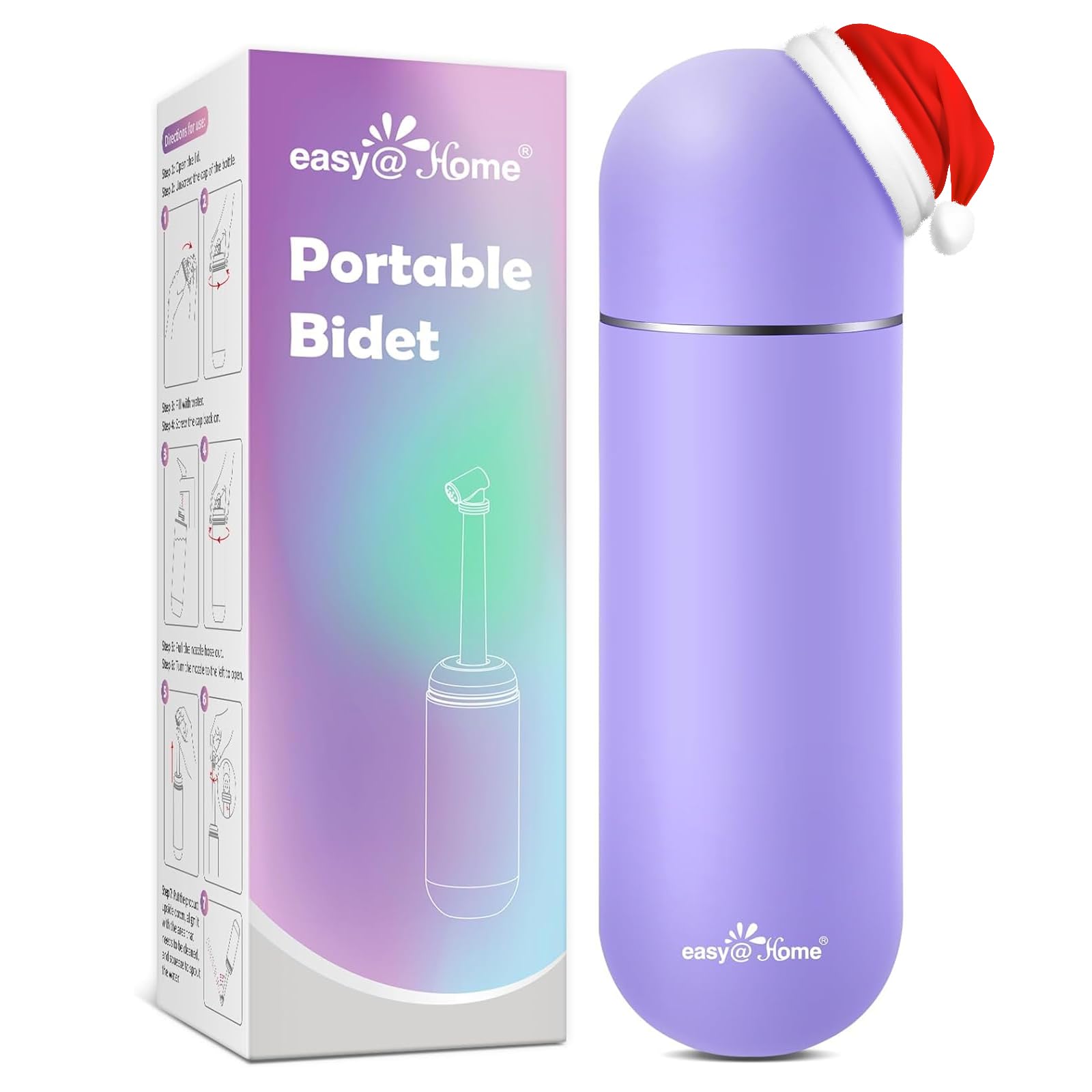 Easy@Home EPB-01 purple peri bottle with closed cap for secure storage and travel.