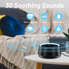 EasyHome interface shows 30 soothing sounds for easy selection