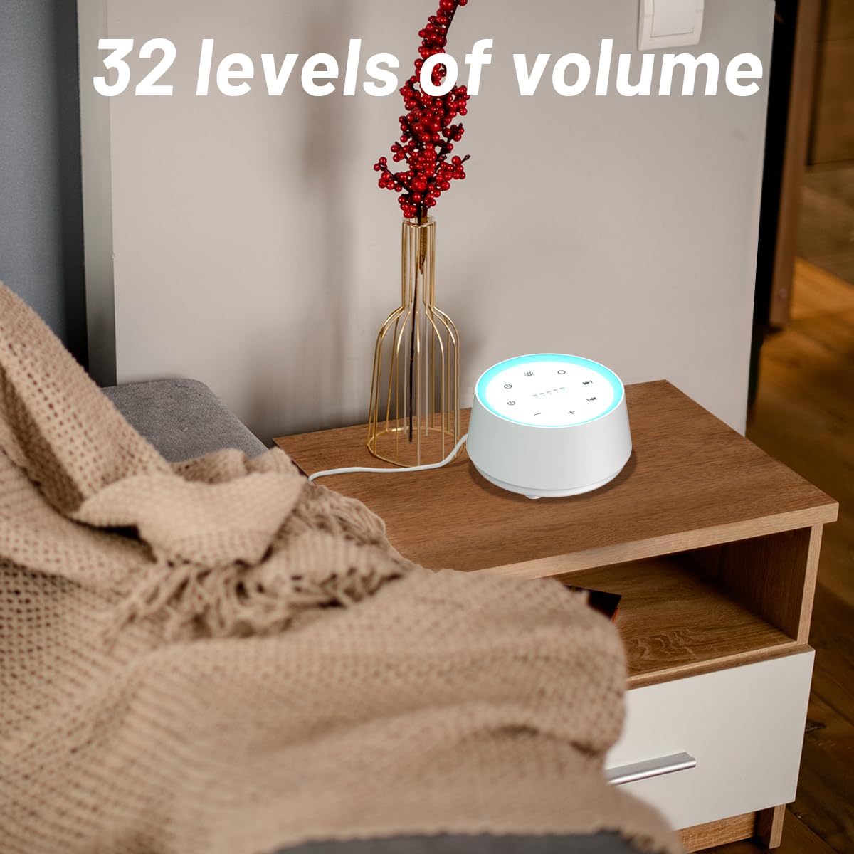 EasyHome Sleep Sound Machine ideal for travel and on-the-go use.