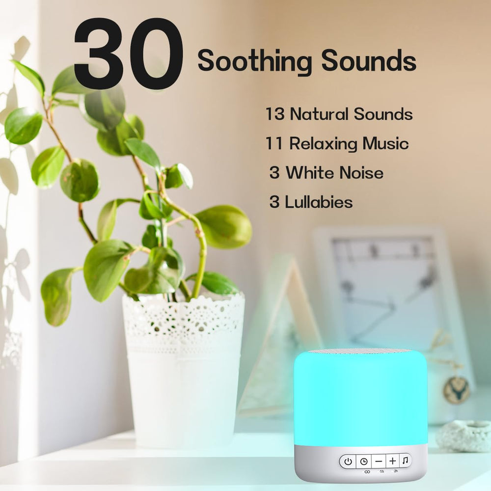 Easysleep night light colours glow softly to create a calming bedtime ambiance.