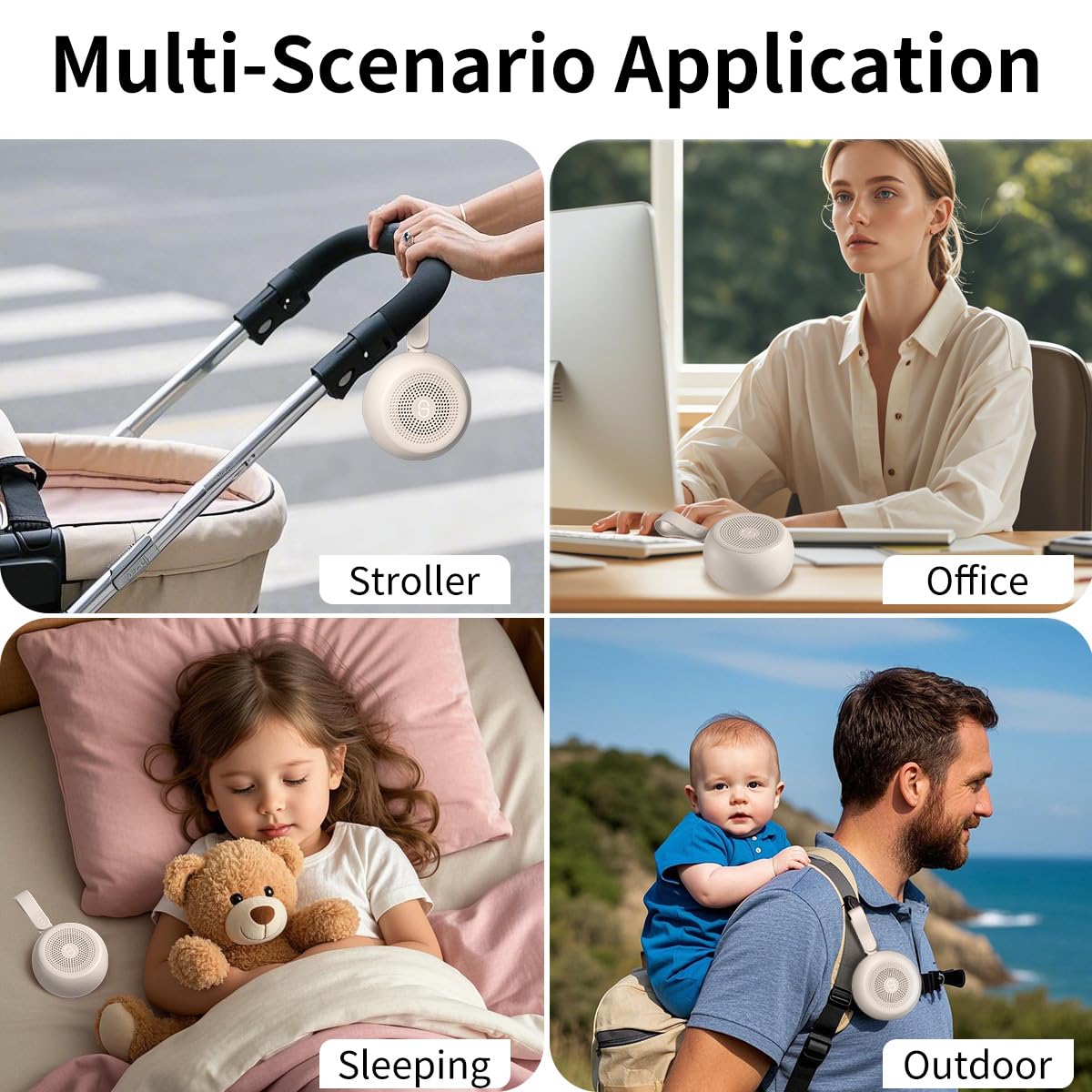 Easysleep travel-ready sleep aid fits on nightstands or desks.