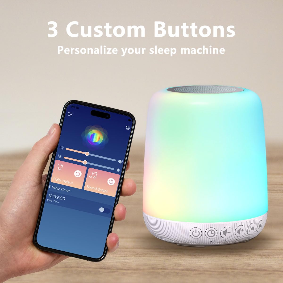 Easysleep compact portable design ideal for bedside and travel