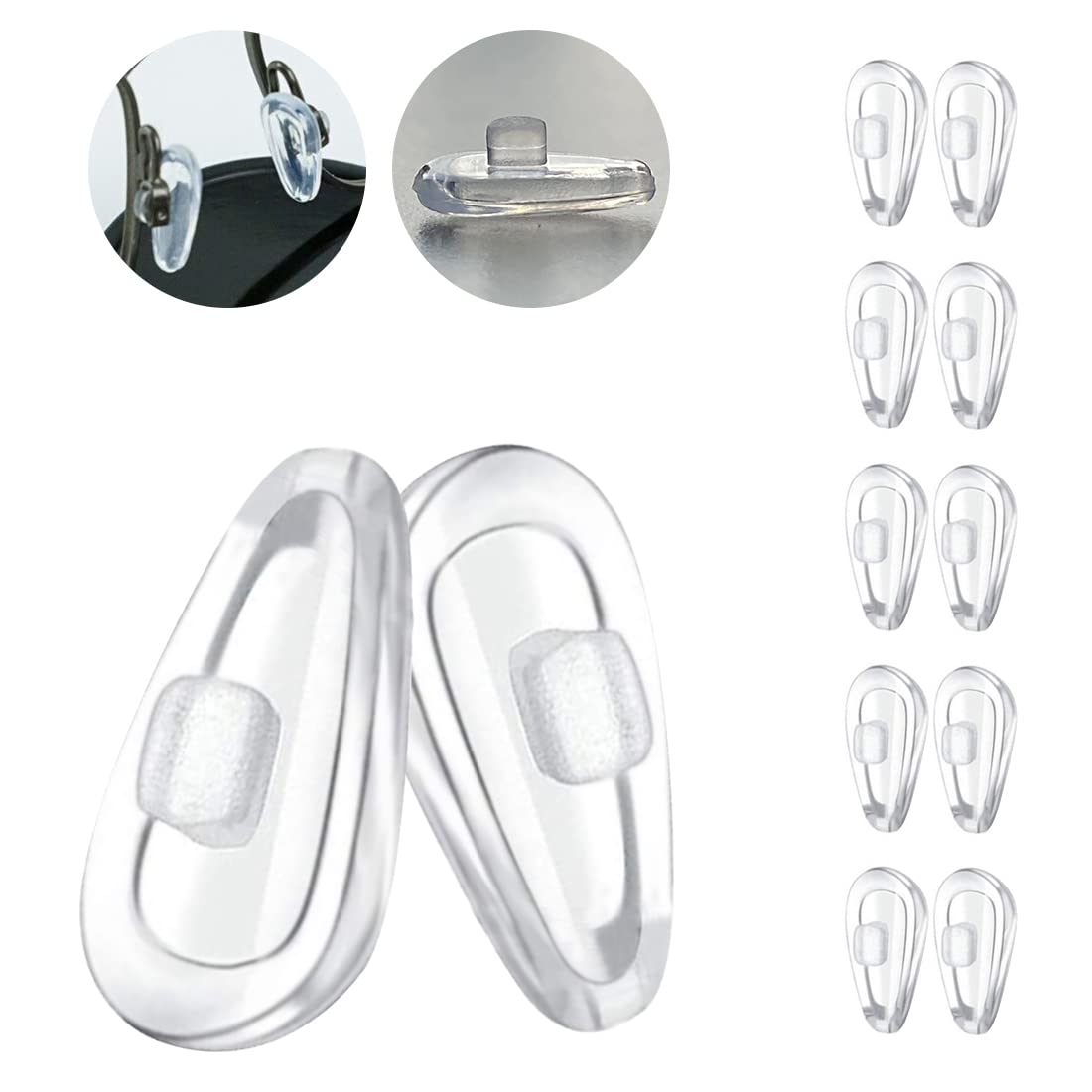 Almohadillas nasales Eazean de silicona, compatibles con Oakley Contrail, comodidad diaria.