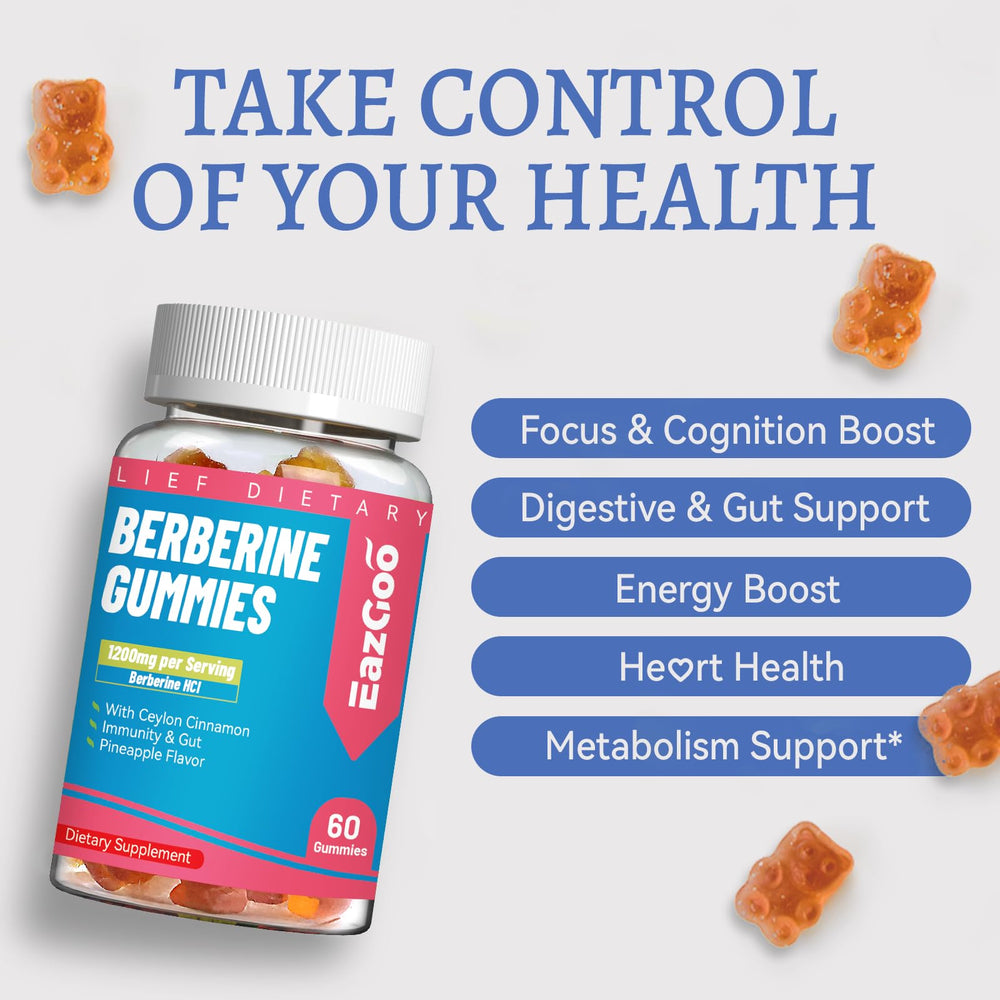 EAZGOO Berberine Gummies chewy texture for convenient daily use