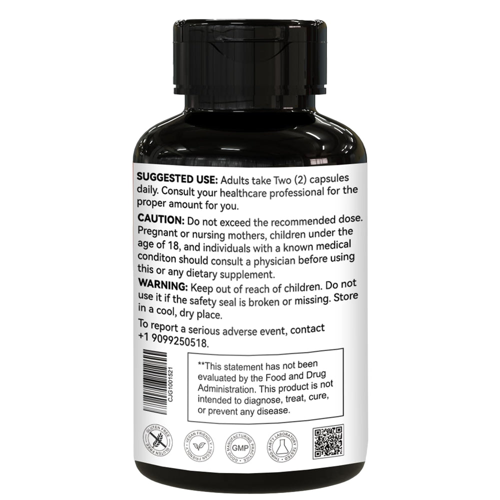 Label closeup showing non-GMO and gluten-free claims for clean supplementation.