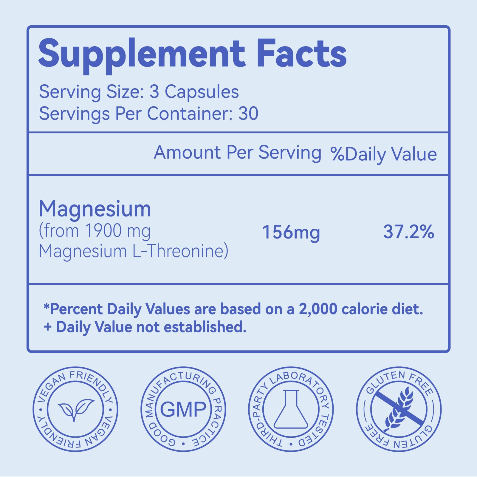 EAZGOO bottle with ingredients label emphasizing bioavailable magnesium source.