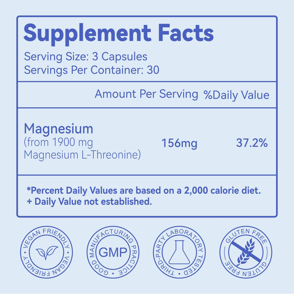 EAZGOO bottle with ingredients label emphasizing bioavailable magnesium source.