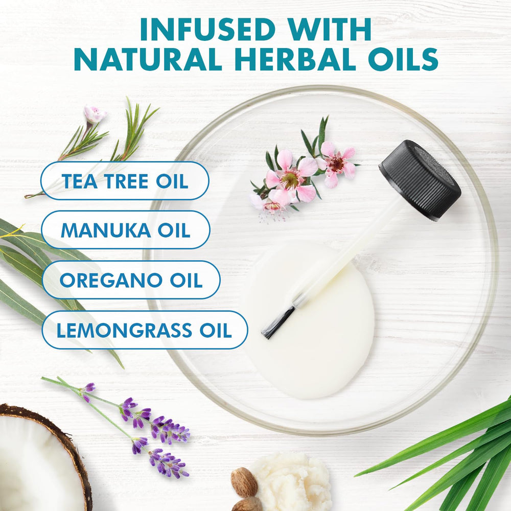 Herbal oils blend in Ebanel cream including tea tree and manuka