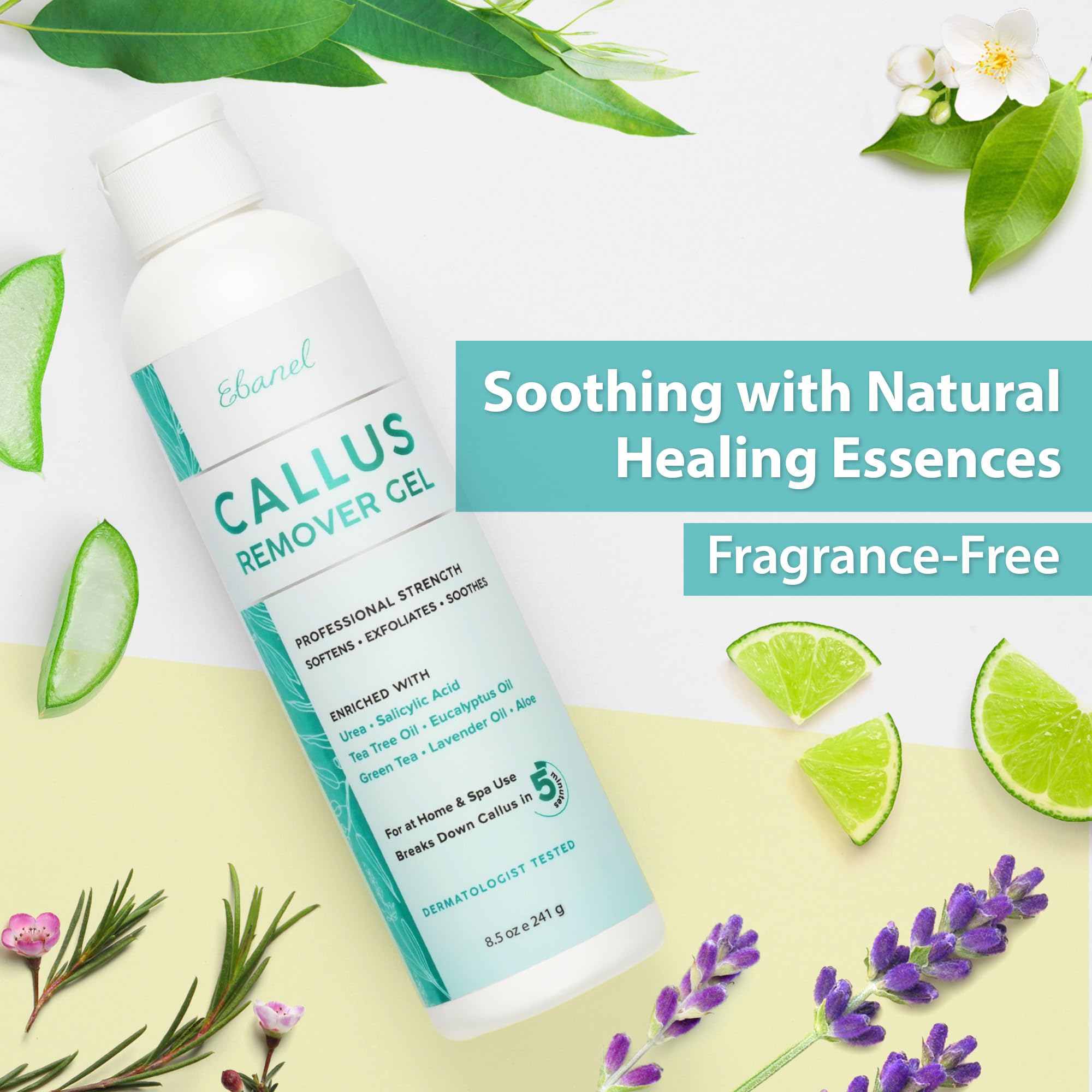 Ebanel formula with hyaluronic acid and vitamin E nourishes skin.