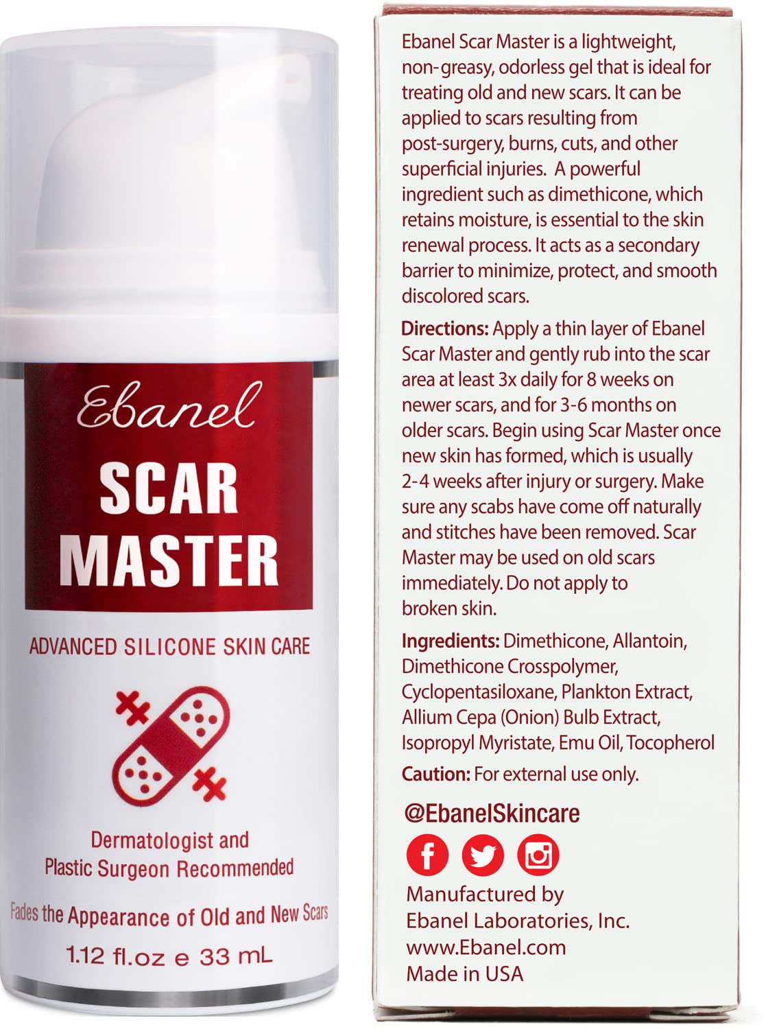 Ebanel scar gel is hypoallergenic and safe for sensitive skin