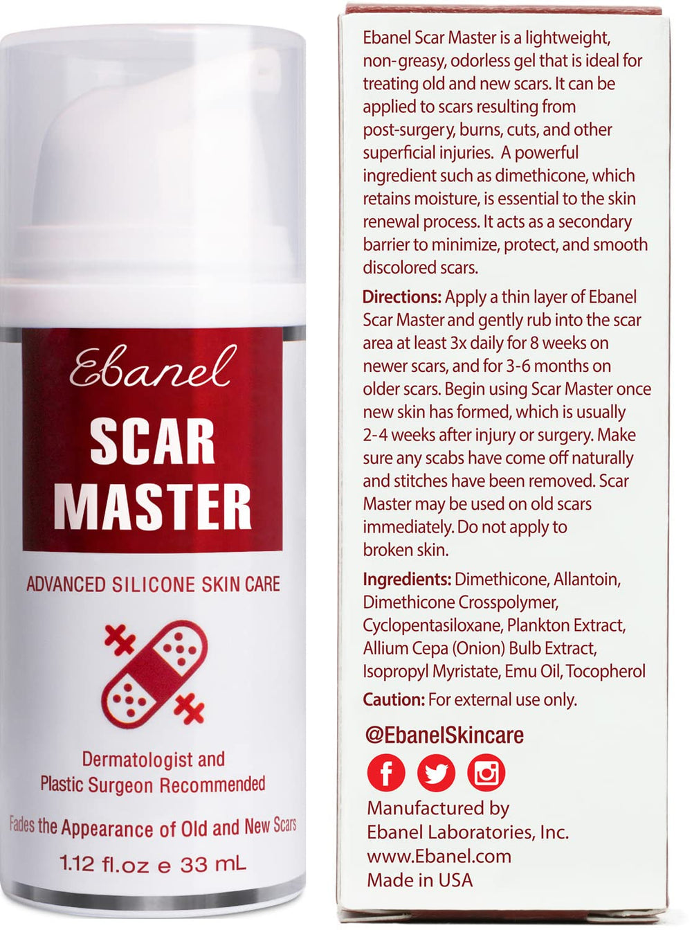 Ebanel scar gel is hypoallergenic and safe for sensitive skin