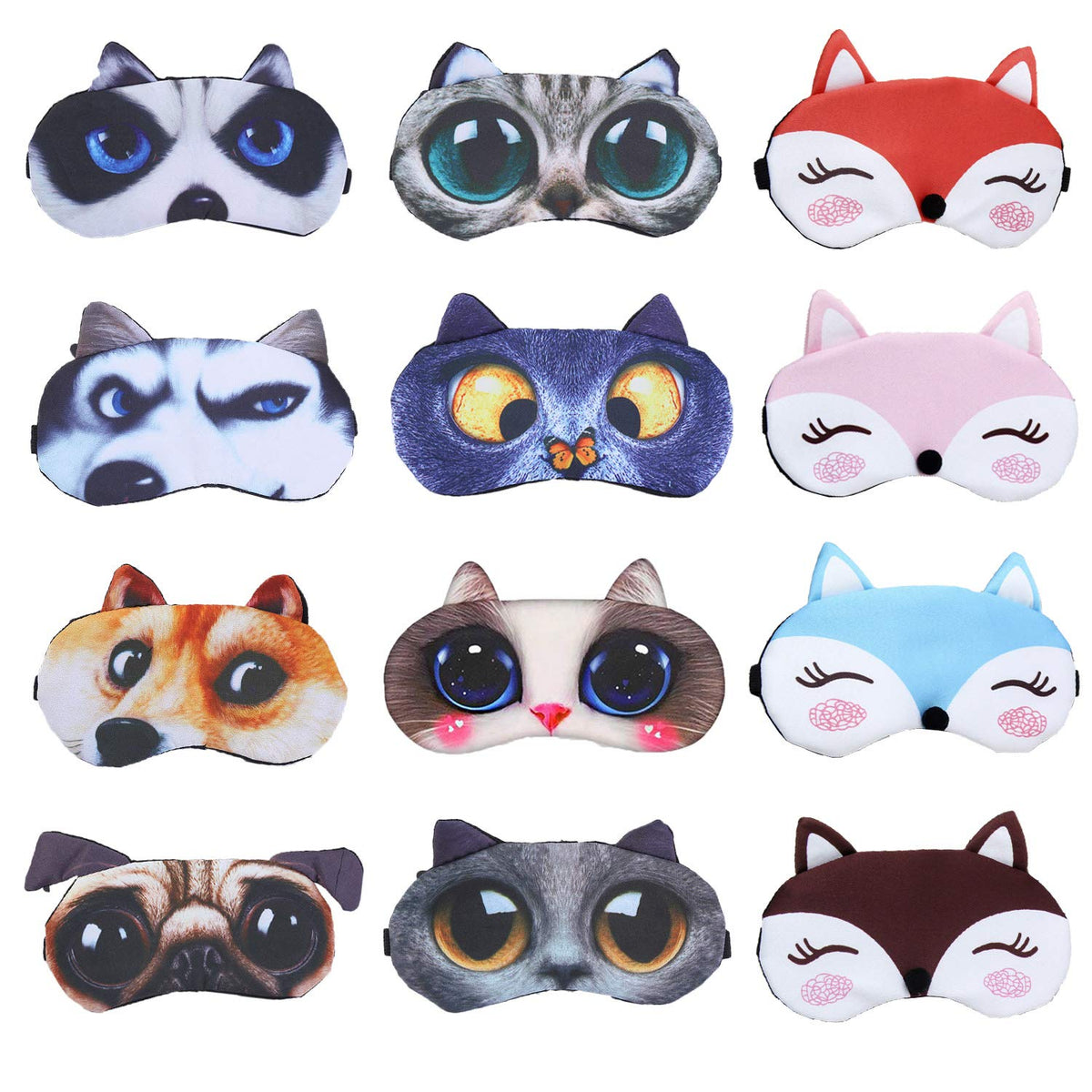 EBaokuup animal sleep mask cat design for peaceful travel