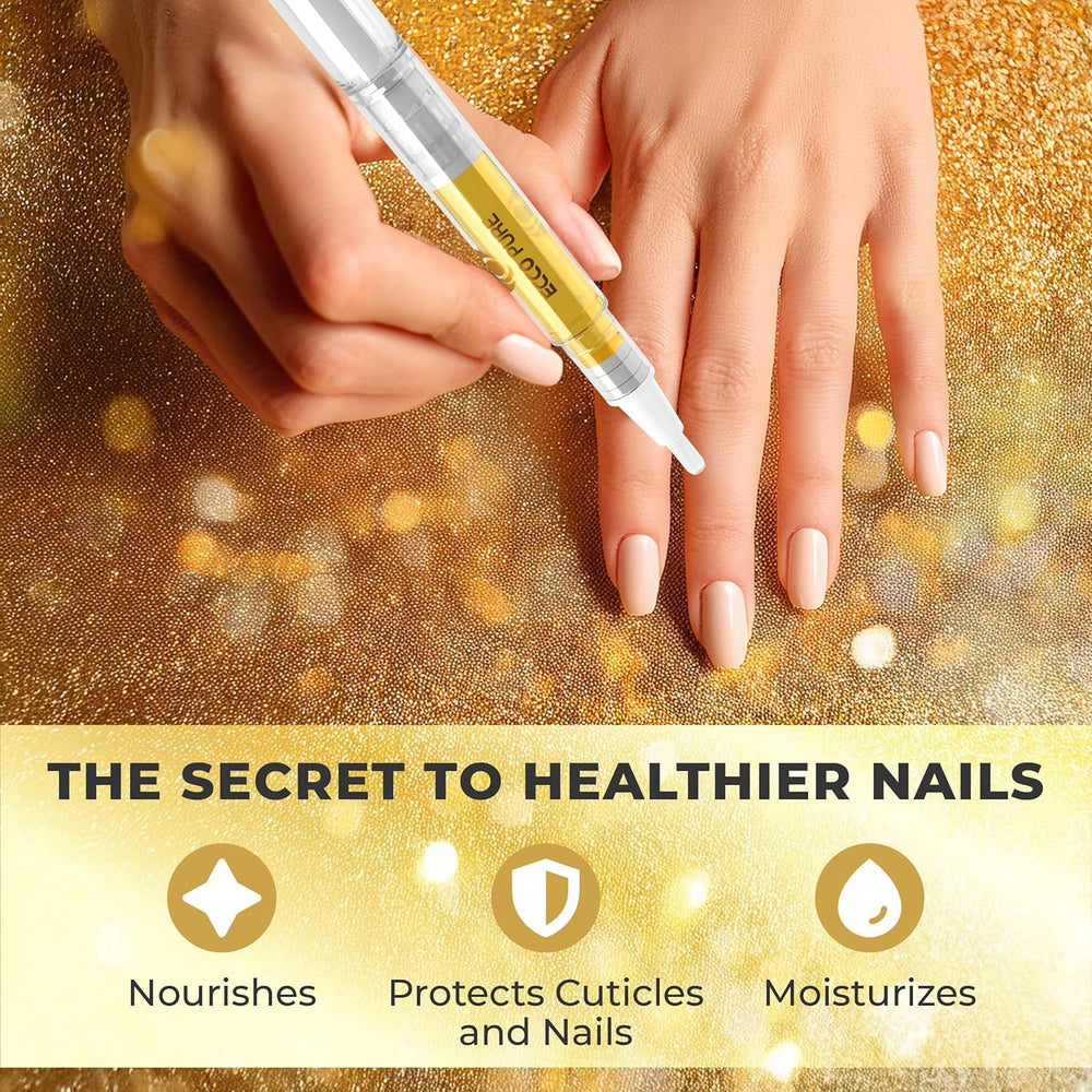 ECCO PURE Cuticle Oil addressing dry cuticles for smoother, healthier-looking nails.