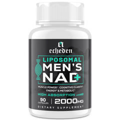 ECHEDEN NAD+ for Men bottle shows a high-potency liposomal formula for daily use.