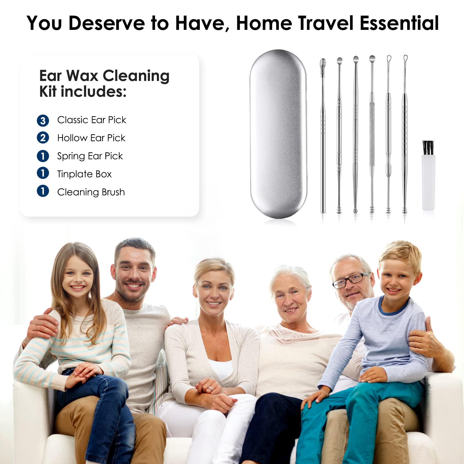 ECKXCH durable stainless steel ear tools designed for daily use.