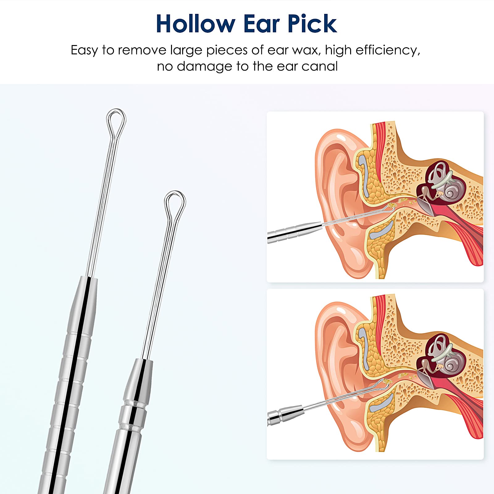 Polished safety ear tips from ECKXCH ensure smooth, comfortable use.