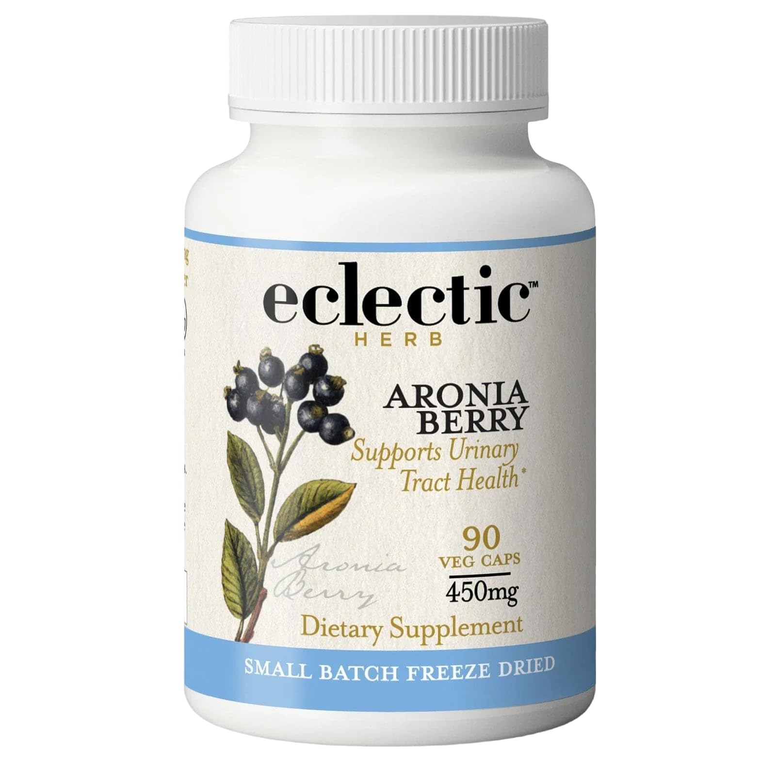Eclectic Institute aronia capsules bottle for easy daily antioxidant support.