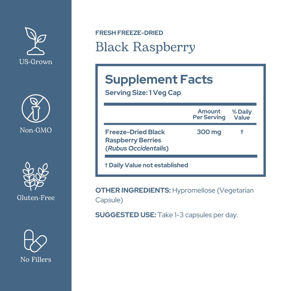 Eclectic Institute Eclectic Herb black raspberry label showing organic certification.