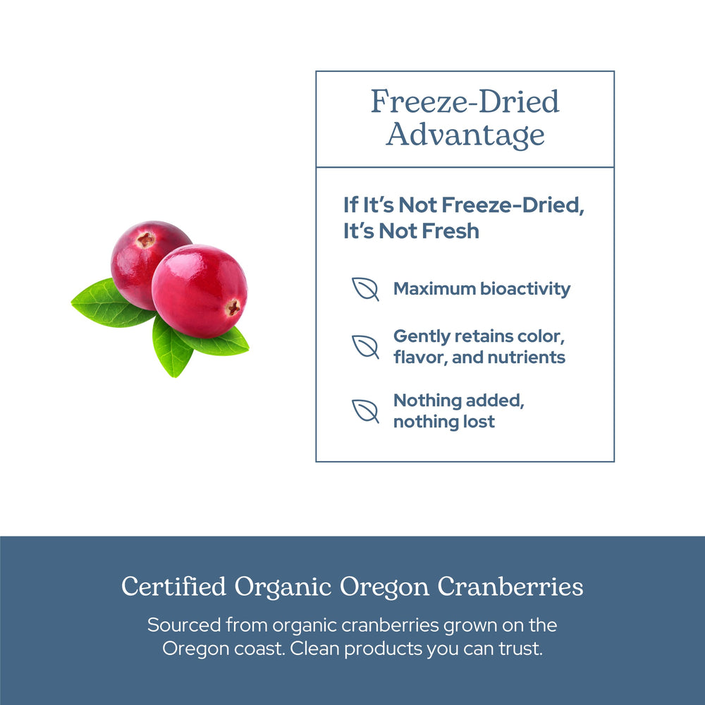 Eclectic Institute Cranberry capsules pouring—simple daily routine for urinary support.