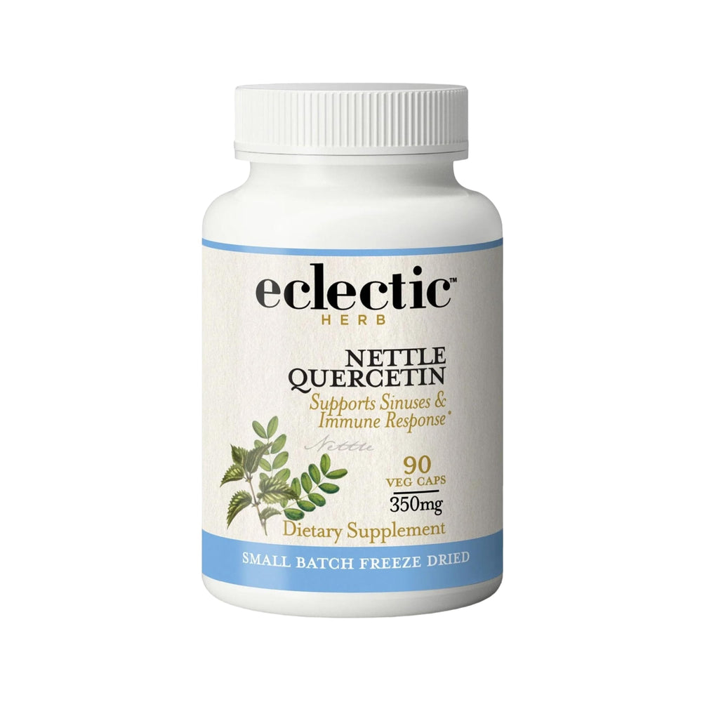 ECLECTIC INSTITUTE Eclectic Herb nettle leaf capsules bottle supports sinus comfort and immune response.