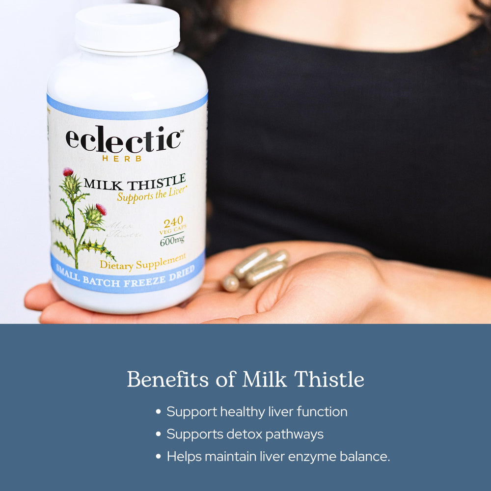 Eclectic Institute Freeze-dried milk thistle process preserves full silymarin.