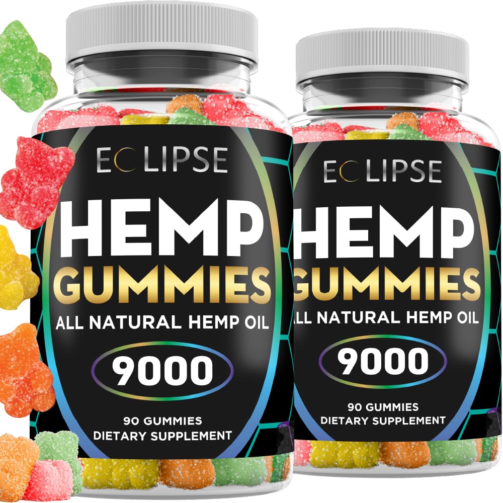 Eclipse Hemp Gummies relaxing gummy 180-count bottle for calm moments.