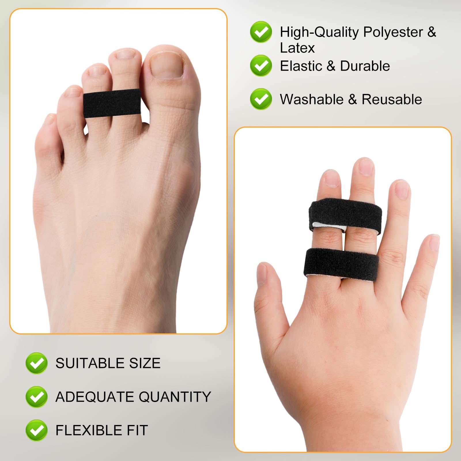 ECNHIVE finger straps with soft padding provide gentle comfort for swollen fingers.