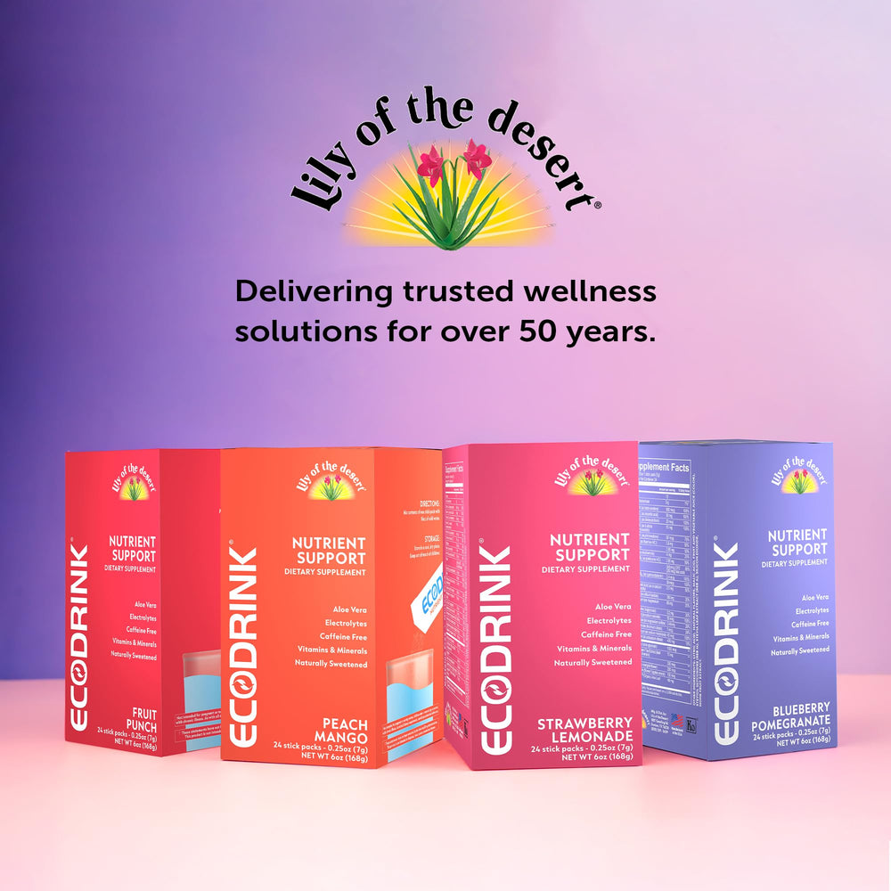 EcoDrink Lily of the Desert vitamin and electrolyte mix for daily nutrients