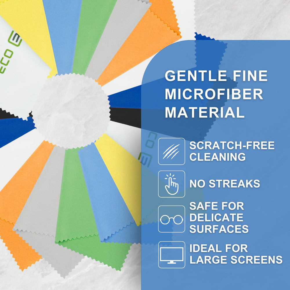 Eco-Fused glasses-cleaning cloth safely wipes delicate frames and lenses.
