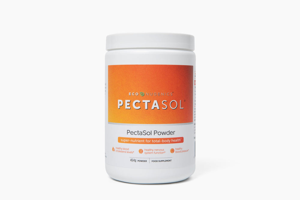 EcoNugenics PectaSol modified citrus pectin tub for total-body wellness and cellular health.