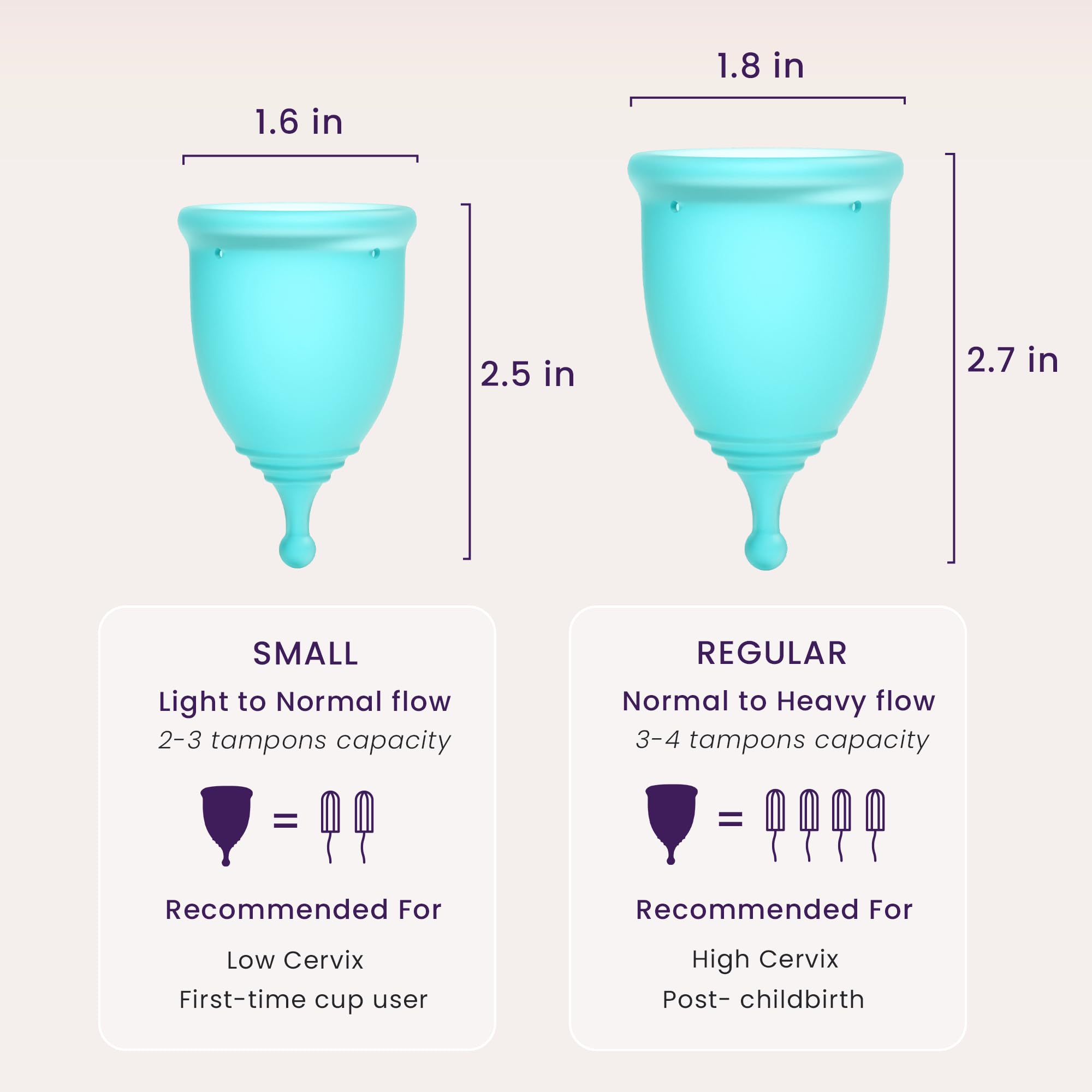 EcoBlossom cup in case on bathroom shelf, ready for daily use.