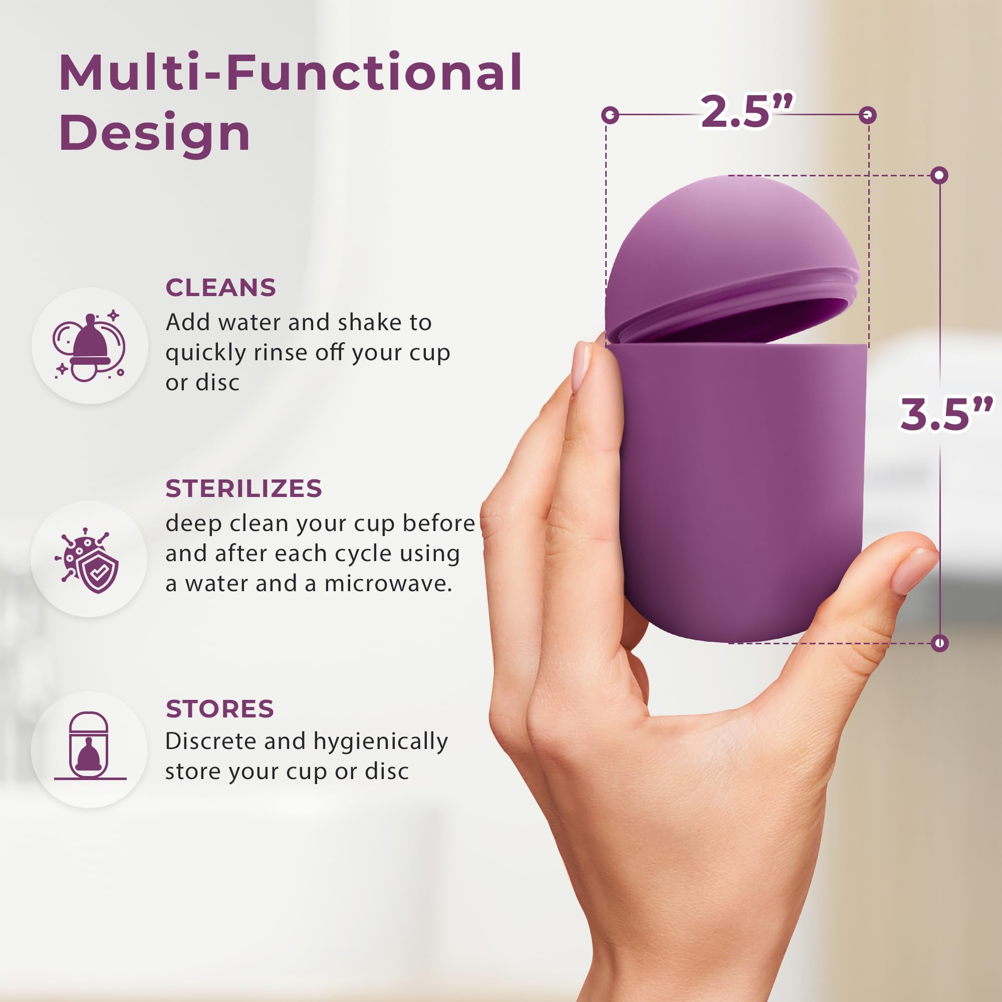 EcoBlossom easy-insert disc applicator for effortless placement.