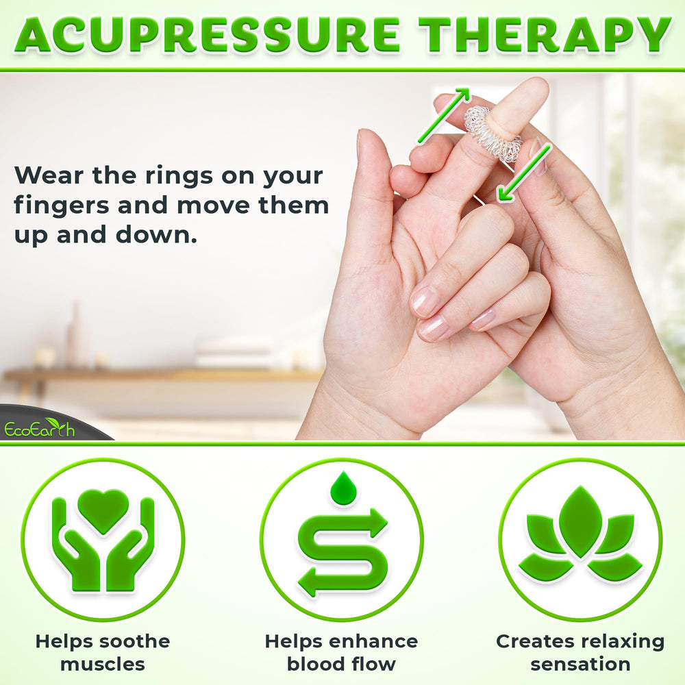EcoEarth desk breaks benefit from gentle finger acupressure during work.