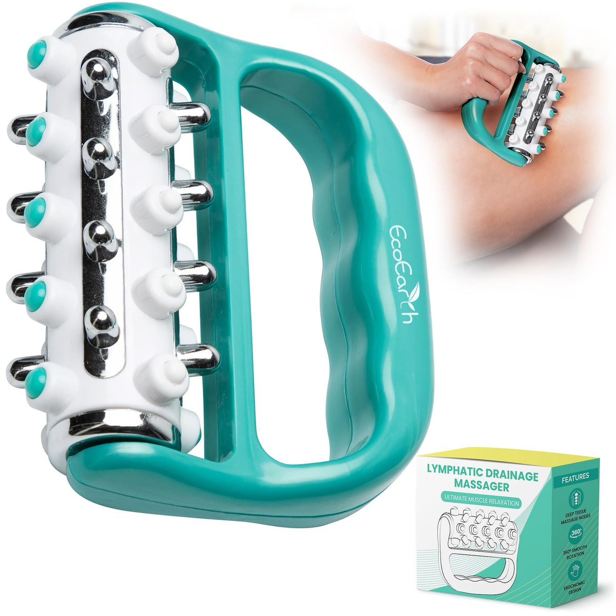 EcoEarth Myofascial Release Massager, front view, targeted relief and relaxation.
