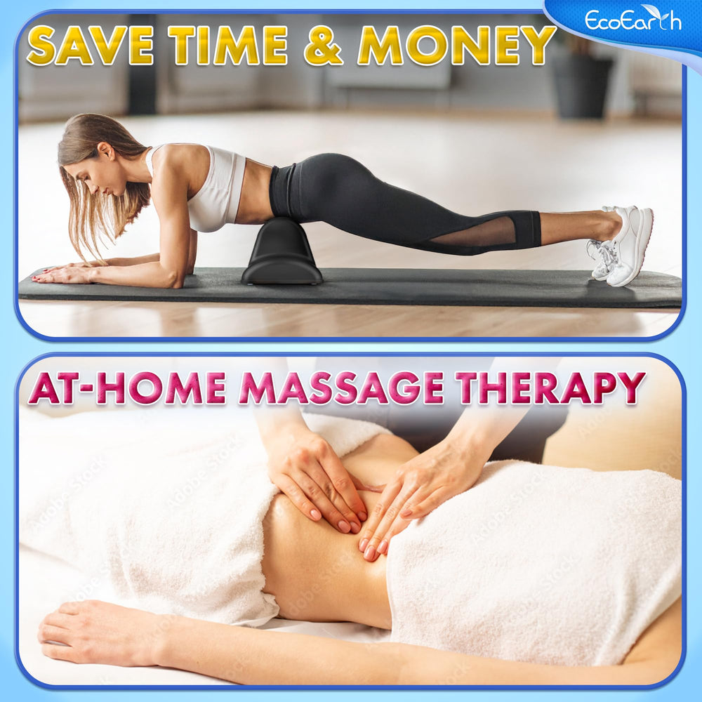 EcoEarth tool with anti-slip base aids controlled self-massage at home.