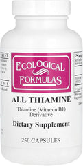 Ecological Formulas Allithiamine bottle pour with 50 mg B1 for convenient daily intake
