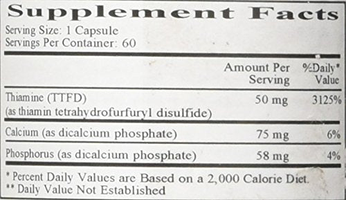 Ecological Formulas Allithiamine capsules on table for daily wellness.
