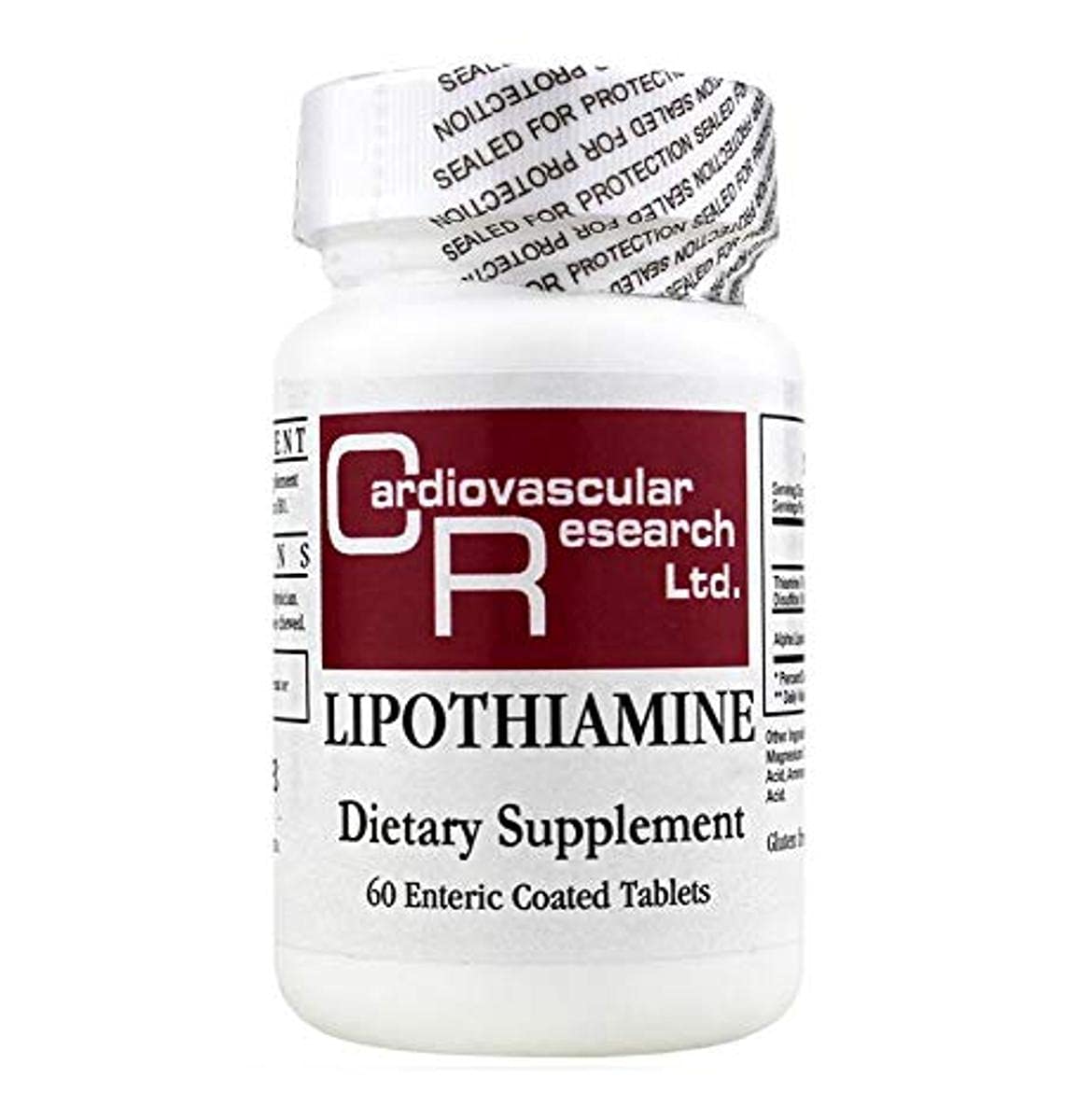 Ecological Formulas Lipothiamine white bottle for convenient daily thiamine supplementation