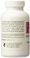 Close-up of Ecological Formulas Monolaurin label with dosage details