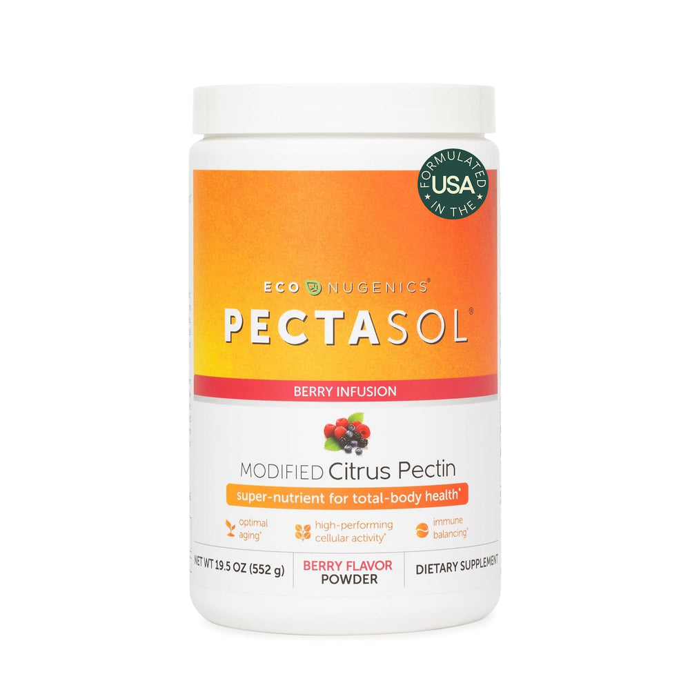 EcoNugenics PectaSol Berry Powder jar for convenient daily wellness option.