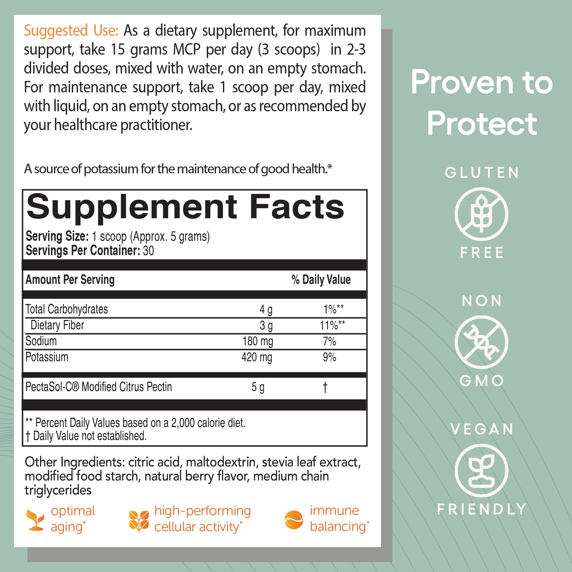 EcoNugenics PectaSol chewables in tangy tangerine flavor.