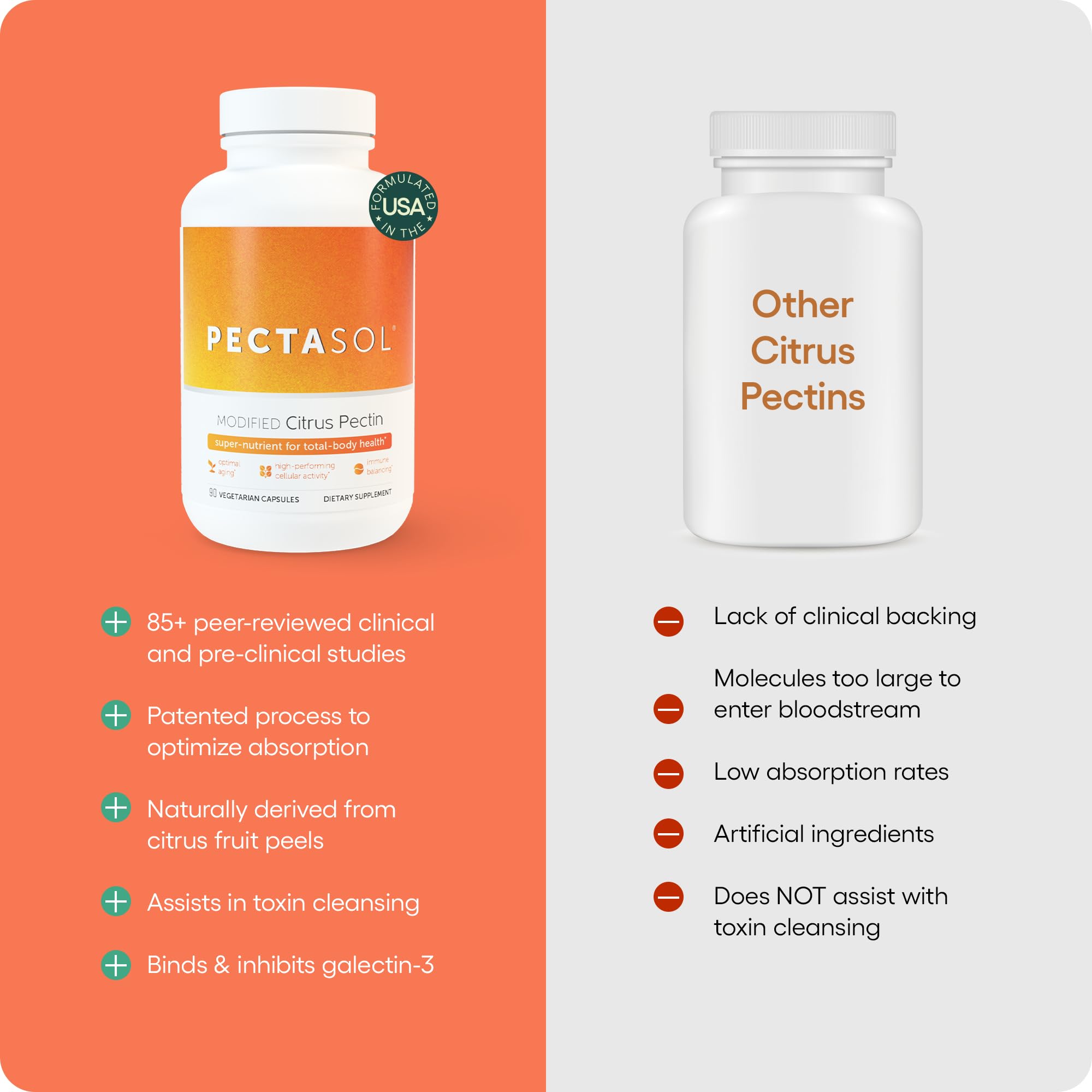 EcoNugenics PectaSol tangerine chewables ready for on-the-go immune support and wellness.