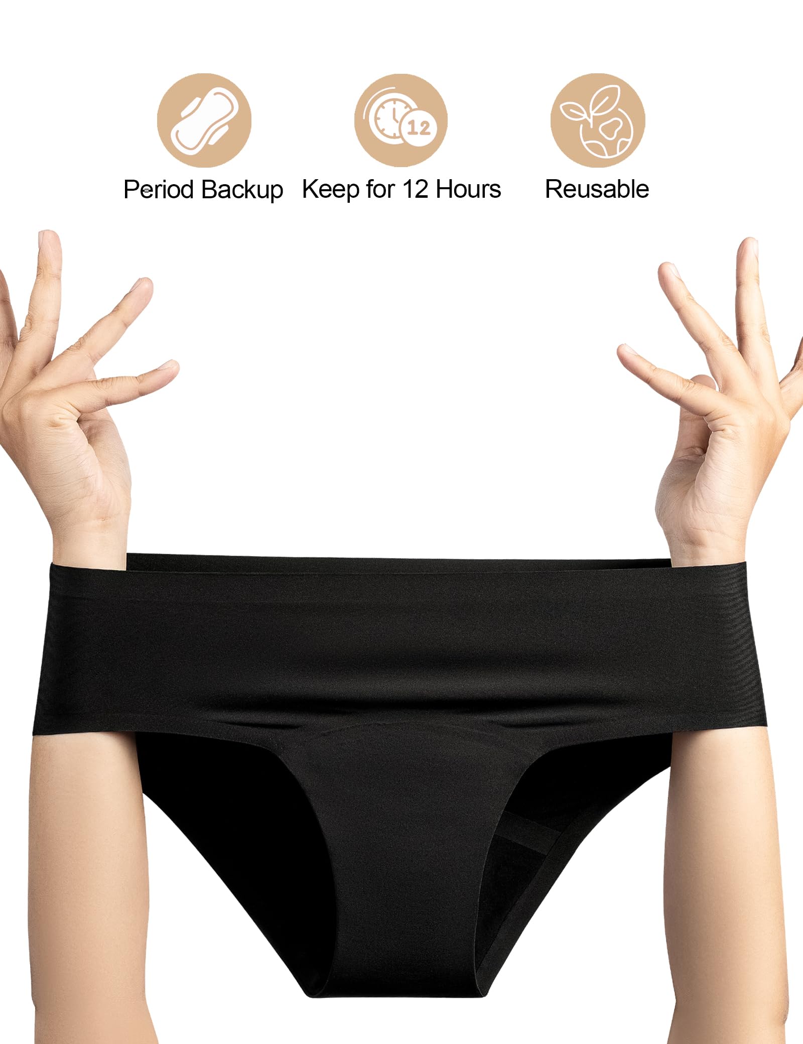EcoPeriod soft breathable cotton liner delivers all-day comfort.