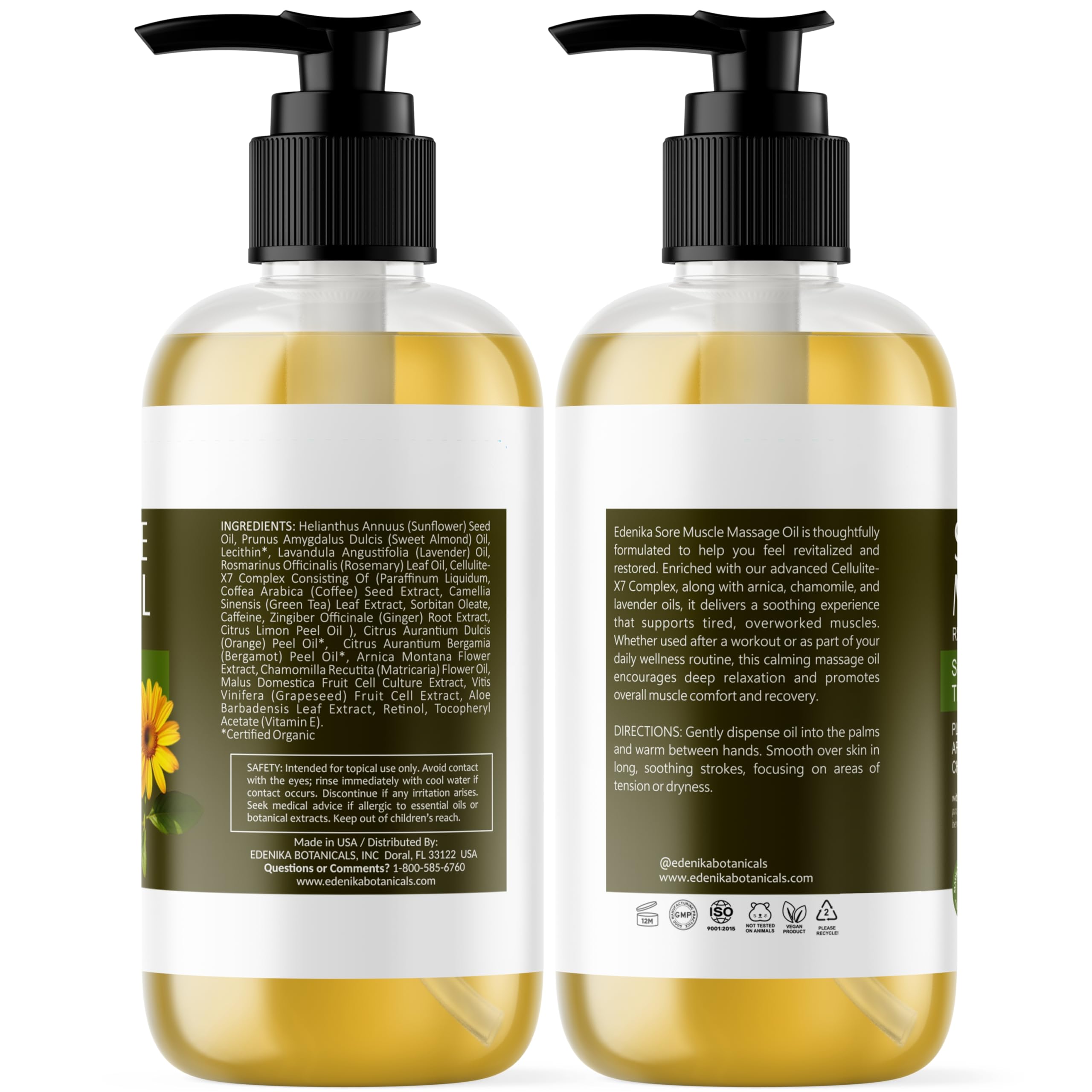Edenika Botanicals warming sensation massage focuses on soothing tension