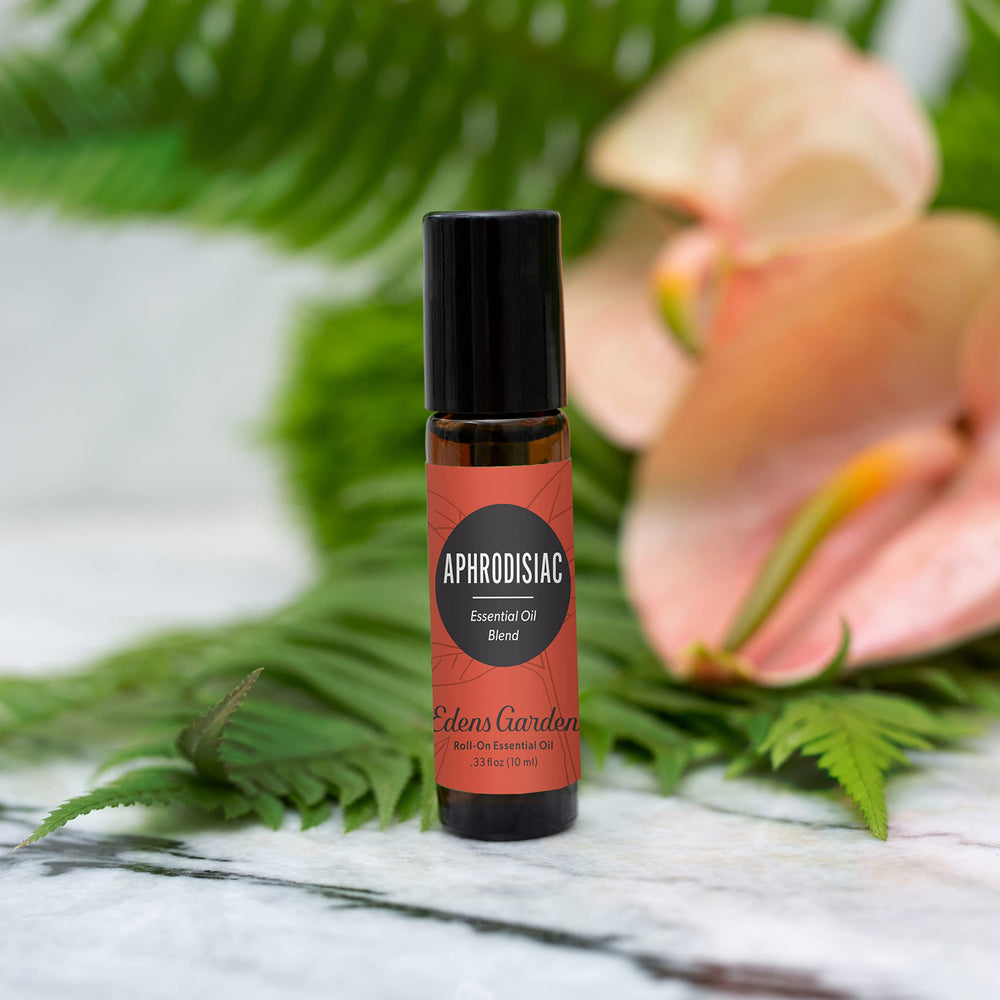 Edens Garden Aphrodisiac roll-on on the wrist for instant mood uplift