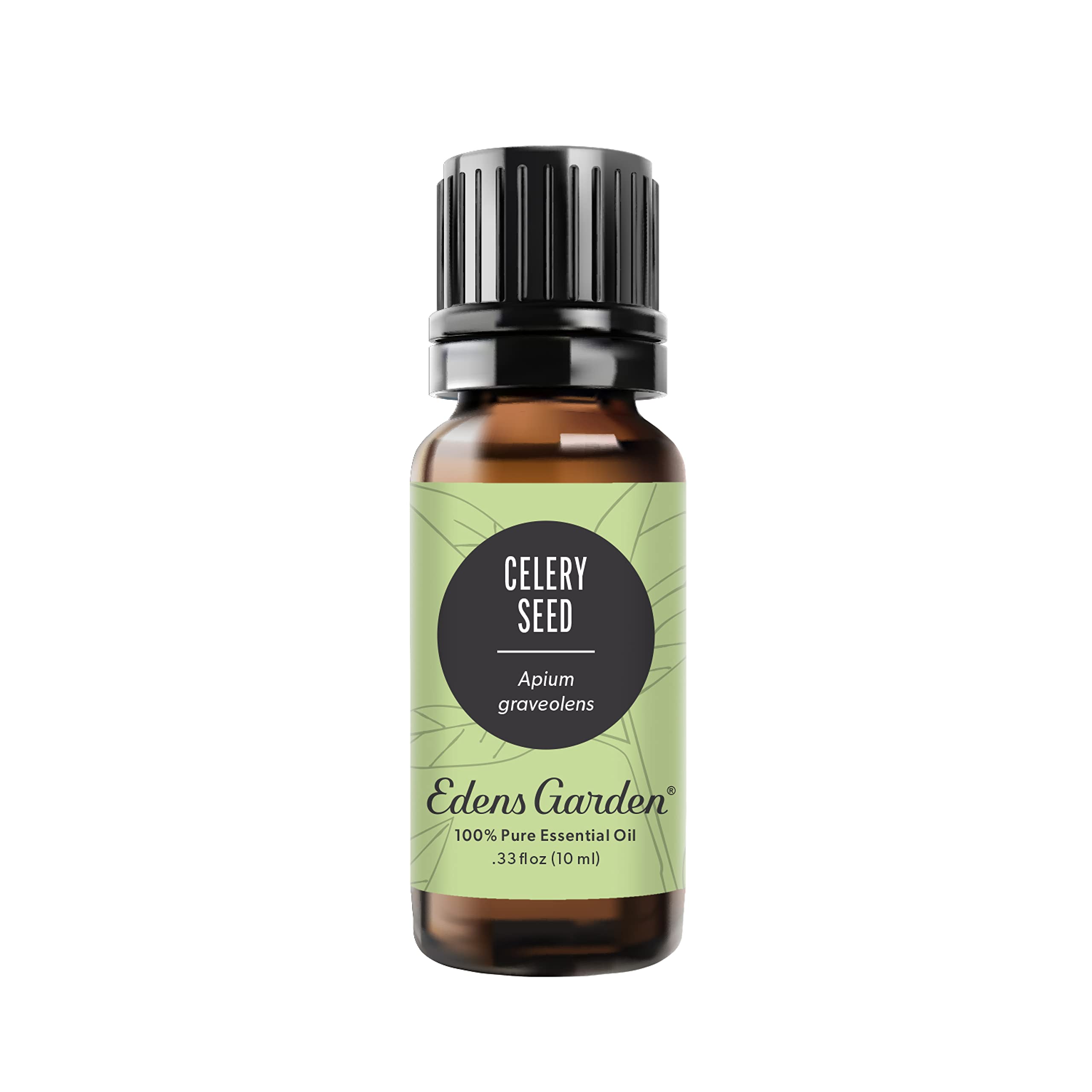 Edens Garden Celery Seed oil bottle pour highlights purity for diffuser use