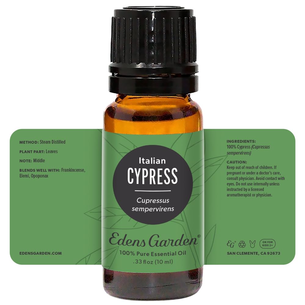 Edens Garden Cypress Italian oil in a forest-inspired setting